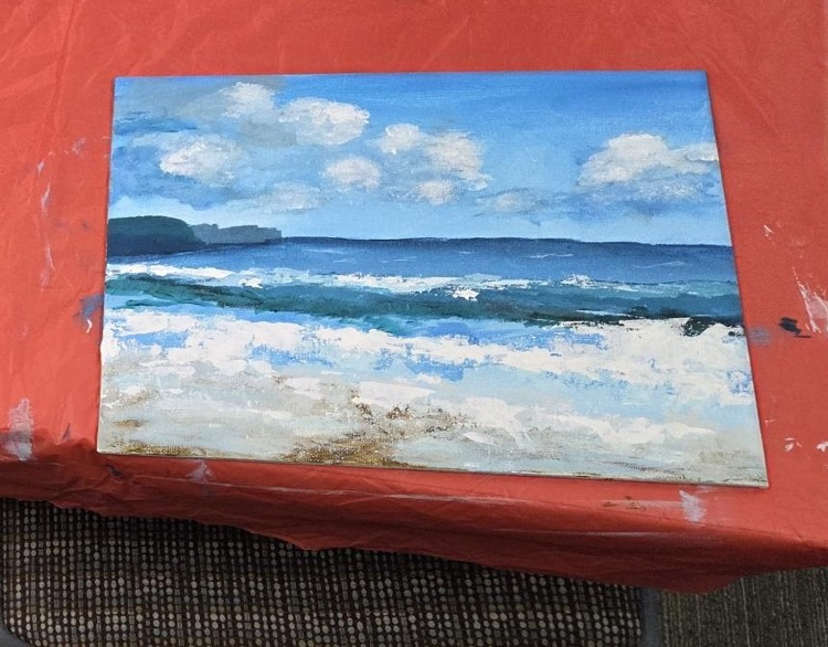 painting of ocean