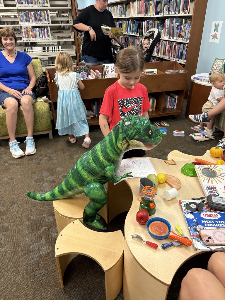 Dinosaur in children's play area