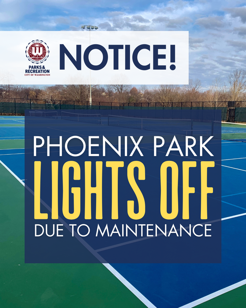Notice! Phoenix Park Lights Off Due to maintenace - Image of the Tennis Courts where the lights will be off at