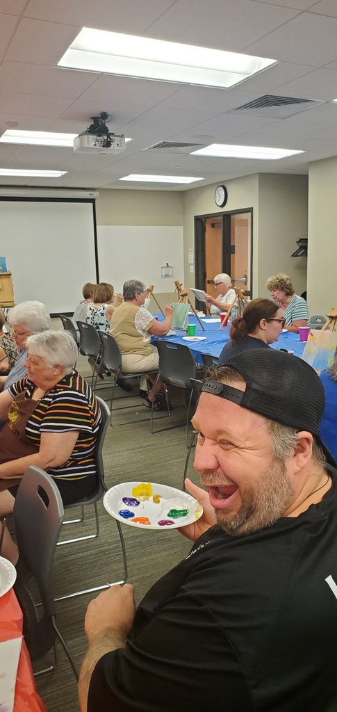 painting and winking