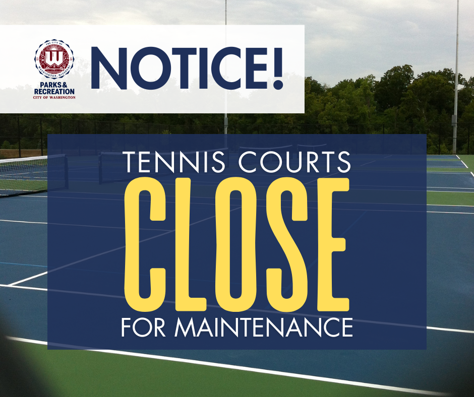 NOTICE! Tennis Courts Closed For Maintenance - Image of the Pheonix Park Tennis Courts
