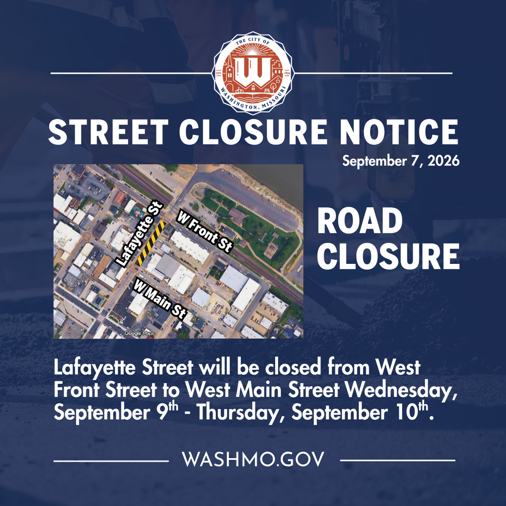 🚧 Front Street Electric Conversion Project As part of the Front Street Electric Conversion Project, Lafayette Street will be closed from West Front Street to West Main Street beginning Wednesday, September 9, and continuing through Thursday, September 10. Please plan ahead, use alternate routes, and use caution when traveling in the area. Thank you for your patience and understanding as this project progresses.