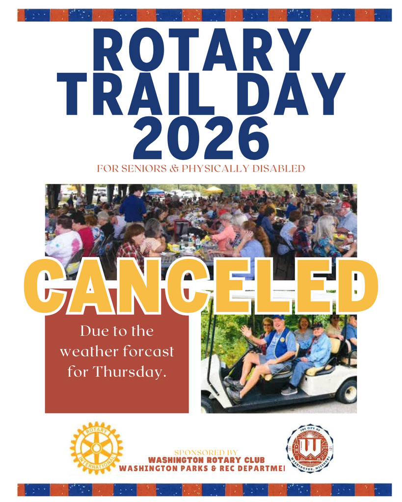 Rotary Trail Day 2026 for Seniors and Physically disabled CANCELED due to the weather forcast for Thursday.