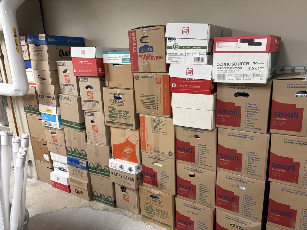 Books in boxes