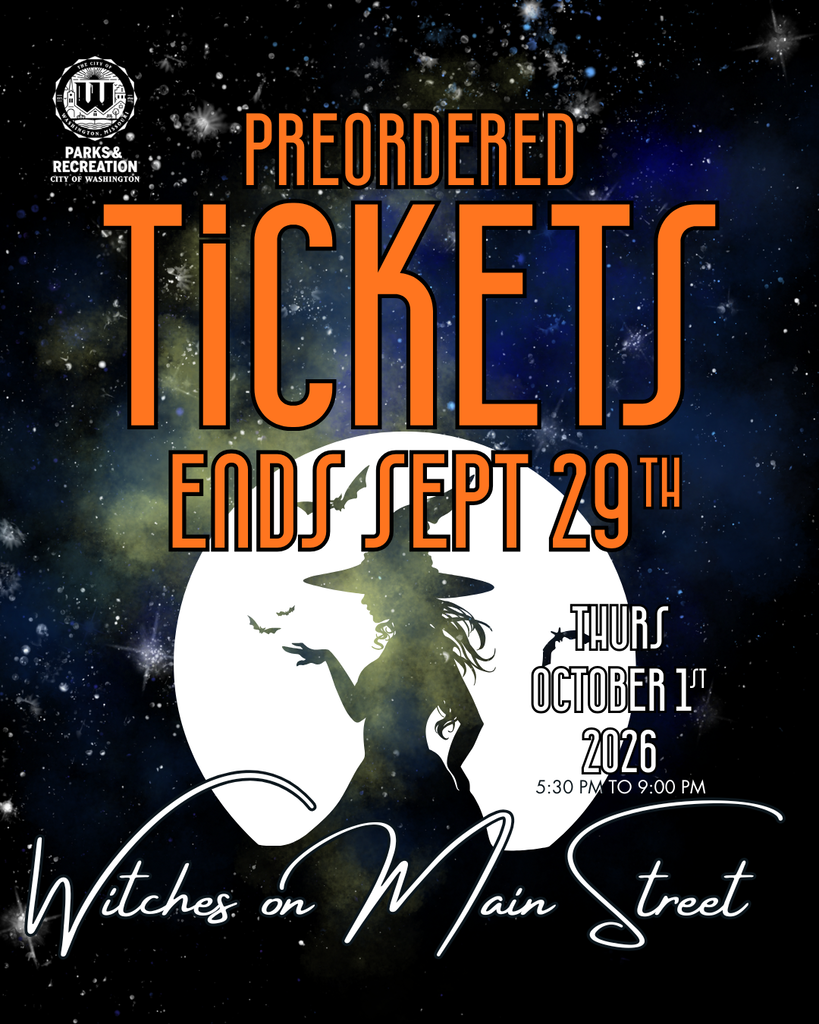 Preordered Tickets Ends Sept 29th - Witches on Main Street - Thursday Oct. 1st 2026 5:30-9:00 PM
