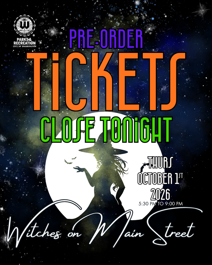 Pre Order Tickets Close Tonight! Witches on Main Street Thurs Oct 1st 2026 5:30 PM to 9 PM