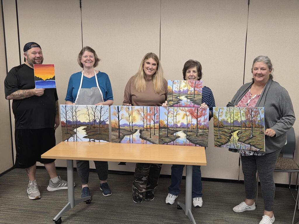 Artists displaying their art