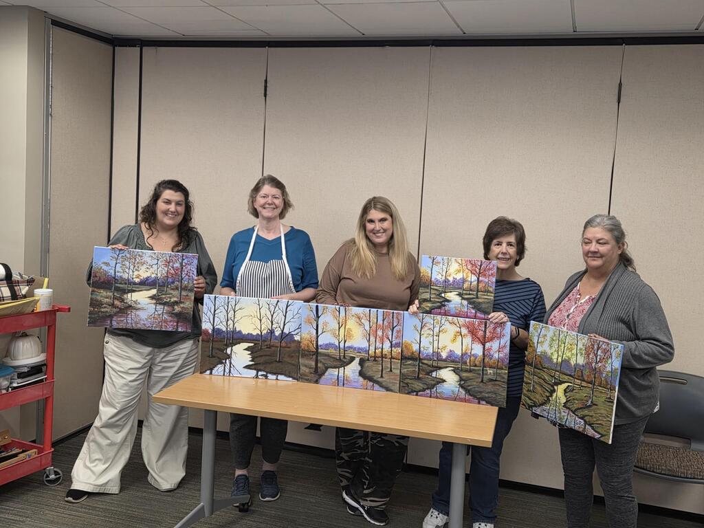 Artists displaying their art