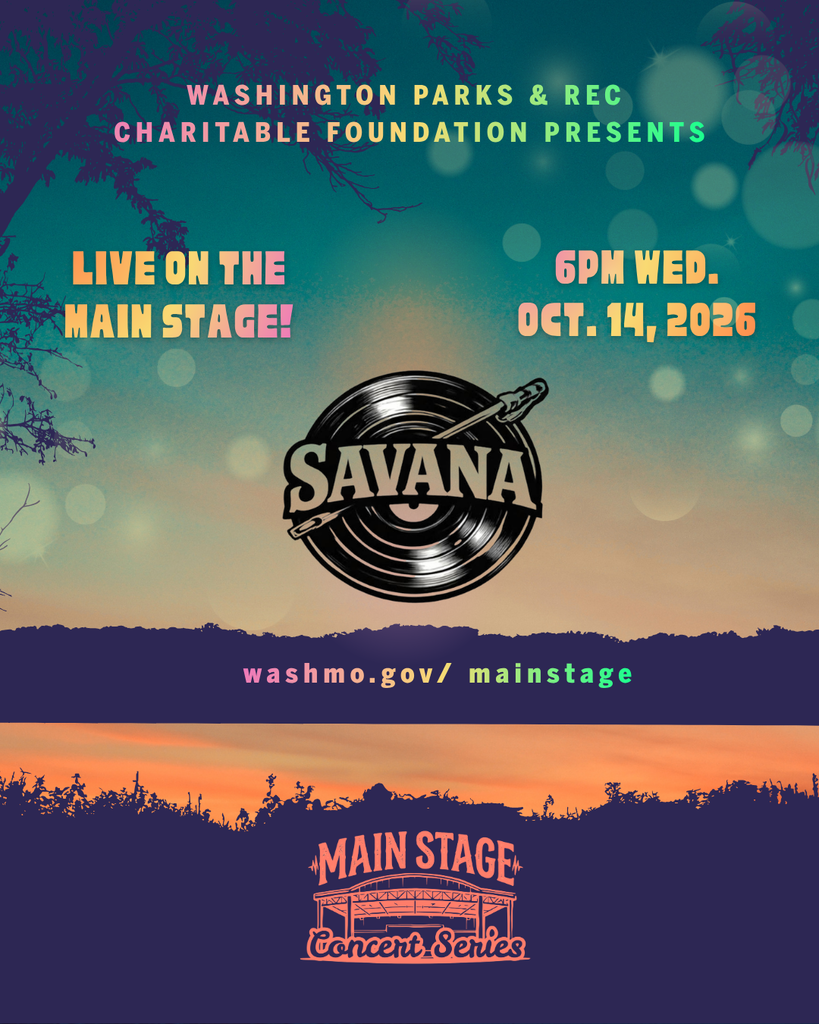 🎶 Savana is coming to the Main Stage! Join us Wednesday, October 14 at 6 p.m. for live music from Savana, sponsored by the Washington Parks & Recreation Charitable Foundation. The concert is FREE! Bring your own food, drinks, blankets and lawn chairs, and enjoy an evening of music at the Main Stage.