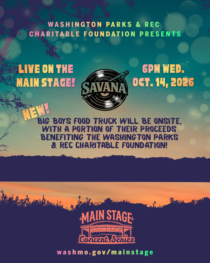 🎶 Savana is coming to the Main Stage! Join us Wednesday, October 14 at 6 p.m. for live music from Savana, sponsored by the Washington Parks & Recreation Charitable Foundation. The concert is FREE! Bring your own food, drinks, blankets and lawn chairs, and enjoy an evening of music at the Main Stage.