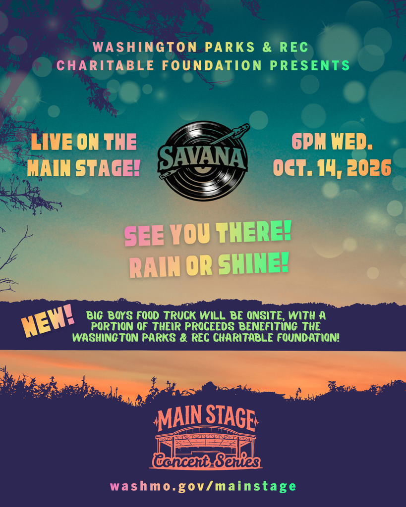 live on the Main stage: SAVANA Rain or Shine 6pm Oct. 14, 2026