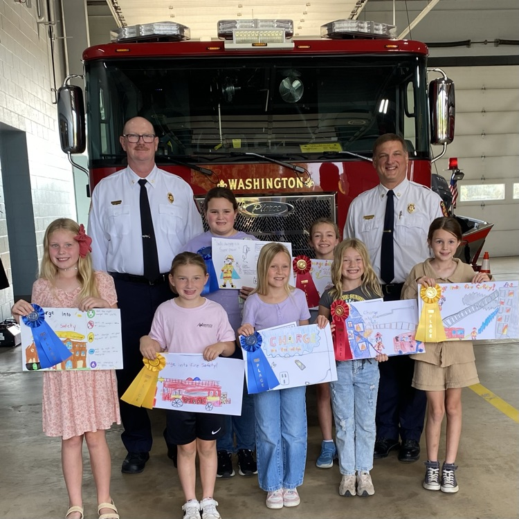 poster contest winners and fire chiefs