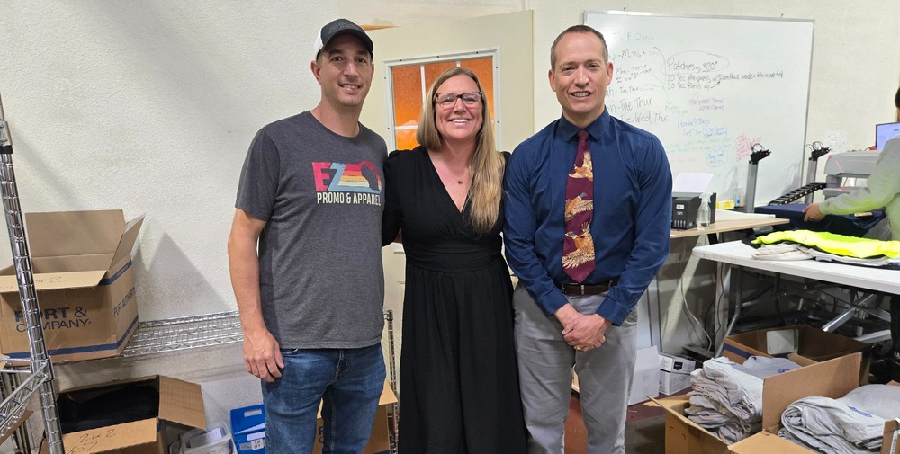 Shane Haberman, Heather Bradley, and Mayor Stocks
