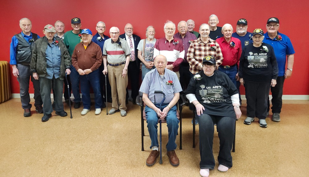Gatering of local Veterans at the Senior and Community Center