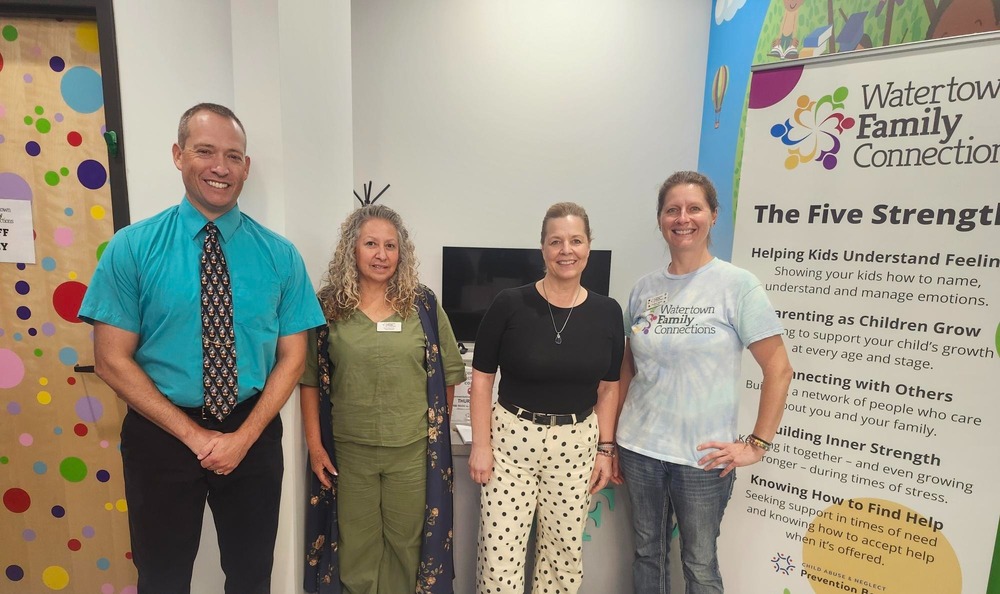 Mayor Stocks stands with Watertown Family Connections' Staff