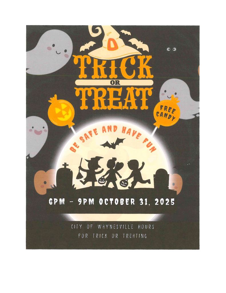 Trick or Treat Hours for the City of Waynesville
