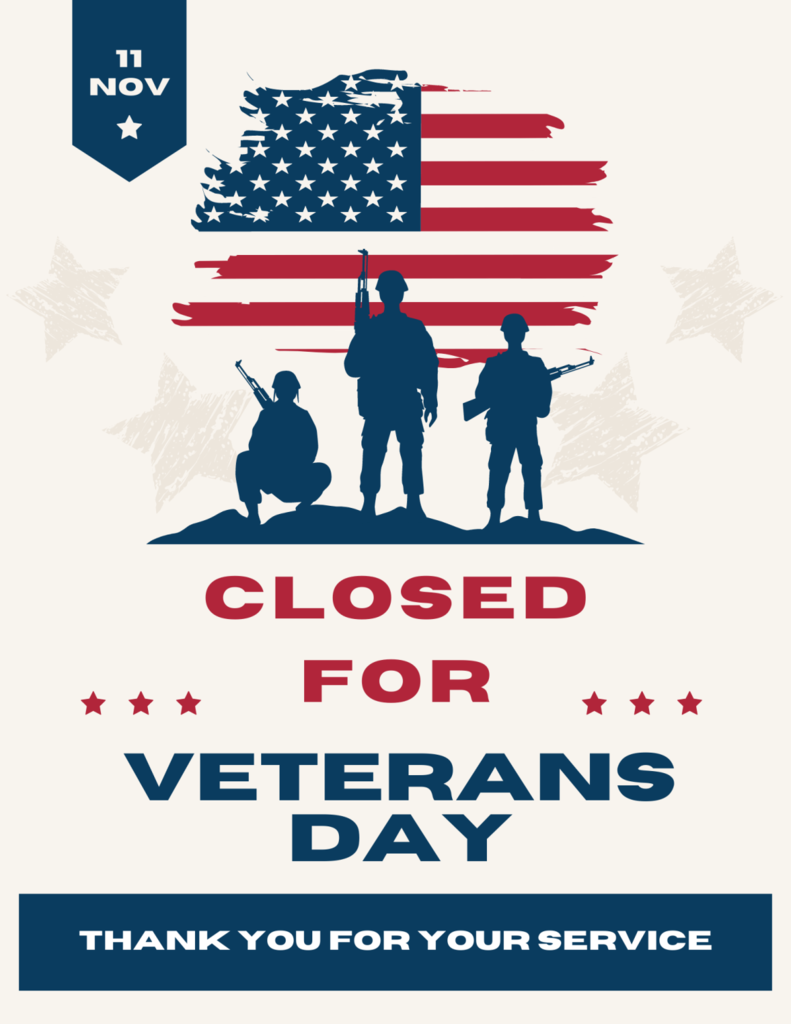 closed for veterans day