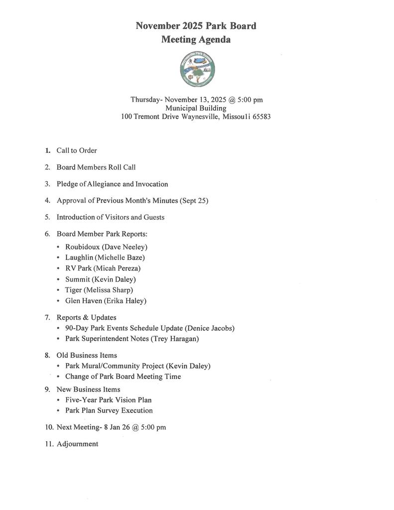 Park Board Agenda (1)