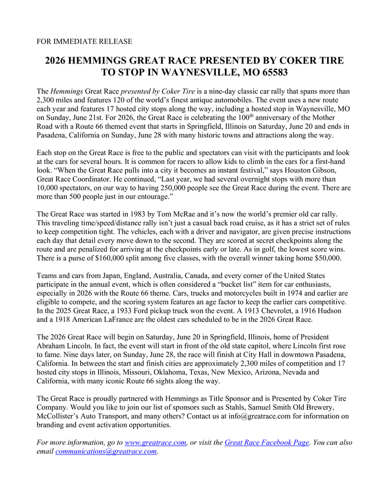 2026 Press Release - Waynesville MO (002)