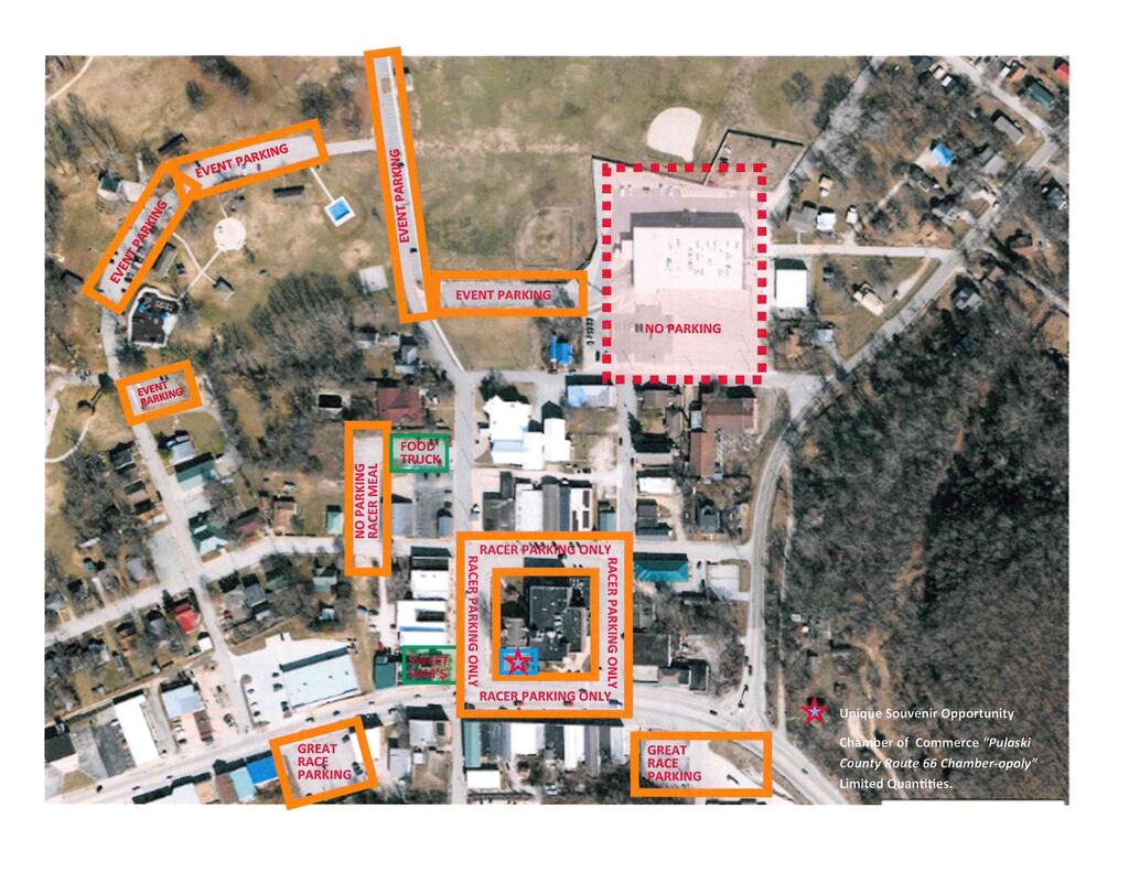 Great Race Parking Map