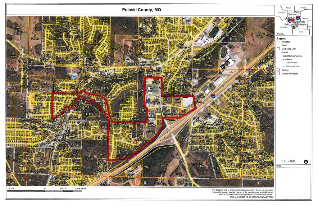 City of Waynesville Map Scheduled Power Outage July 1, 2026