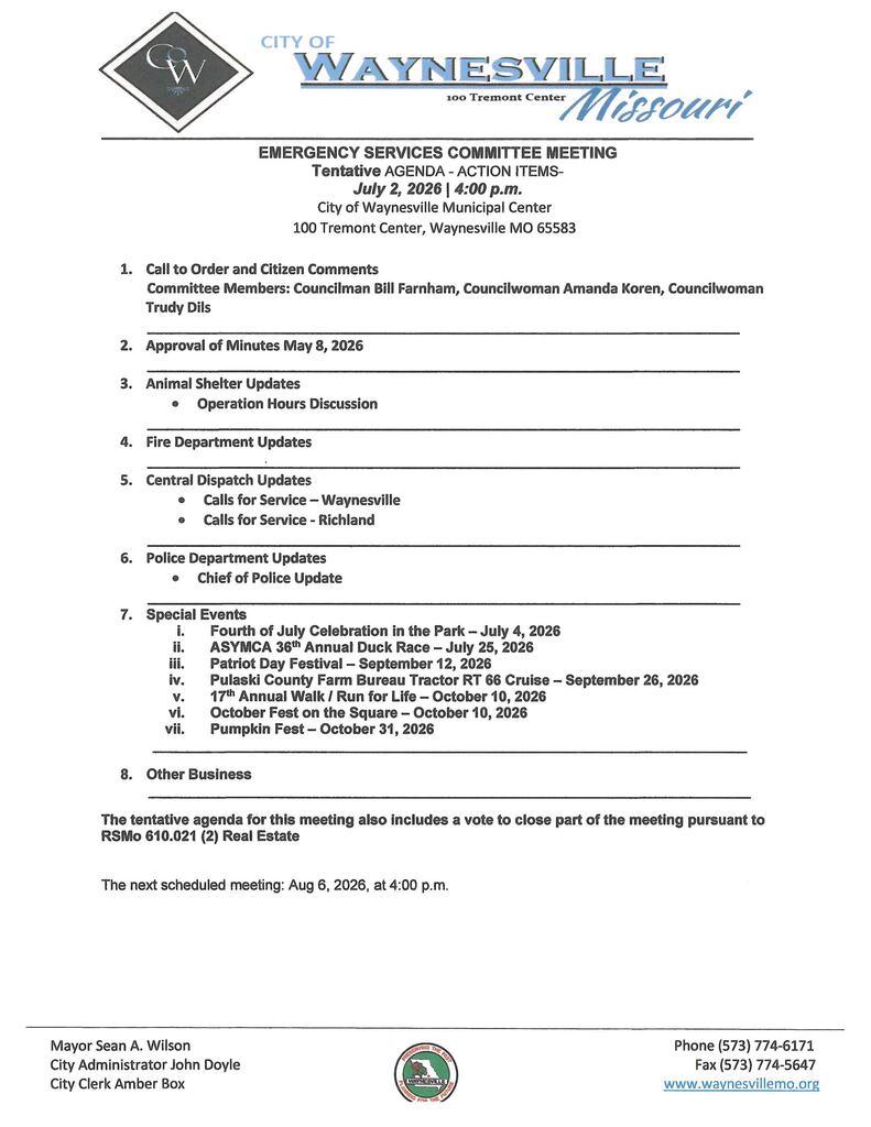 Police Agenda