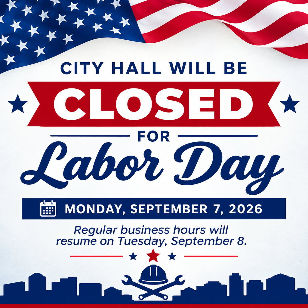 american flag red, white and blue lettering closed sign for labor day