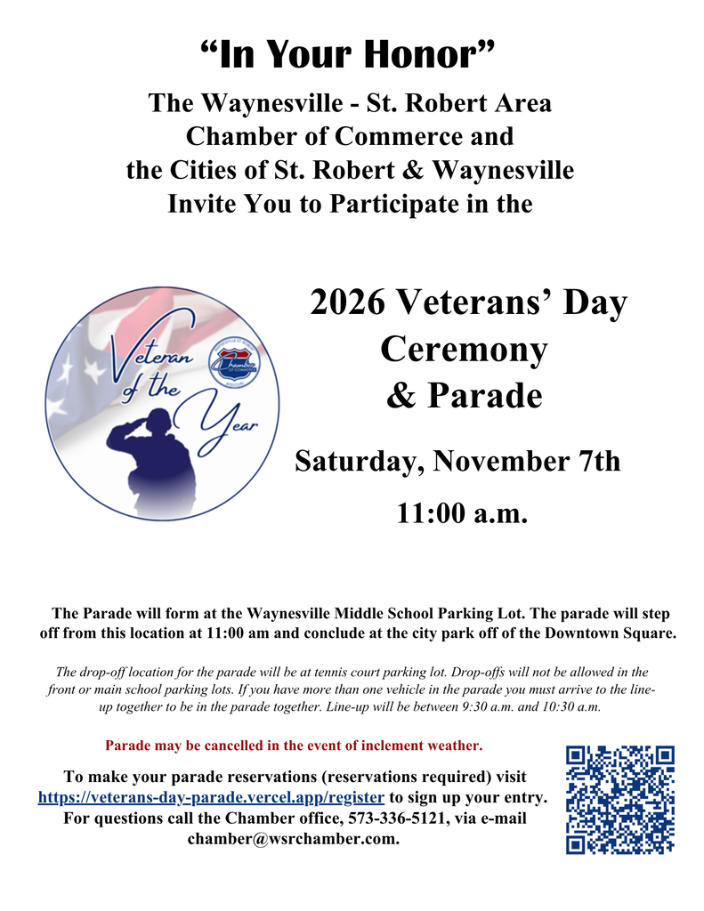 Veterans Day Parade Information Flyer