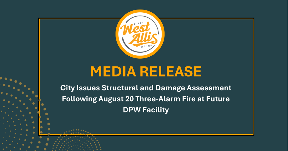 media release announcement with west allis city logo