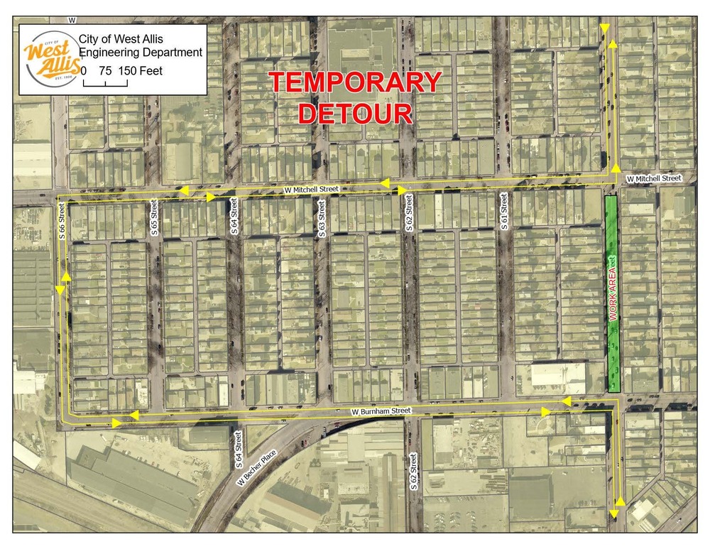 60th street detour map