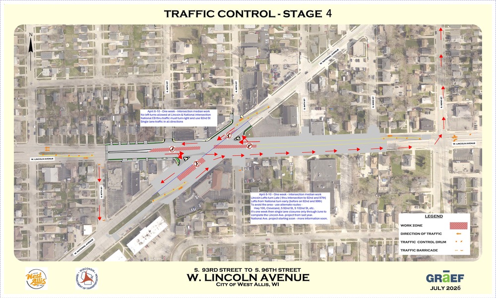 Lincoln Avenue construction map
