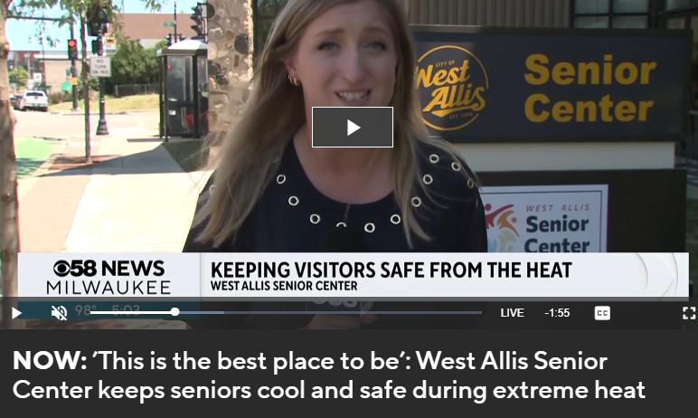 cbs 58 news clip for senior center story