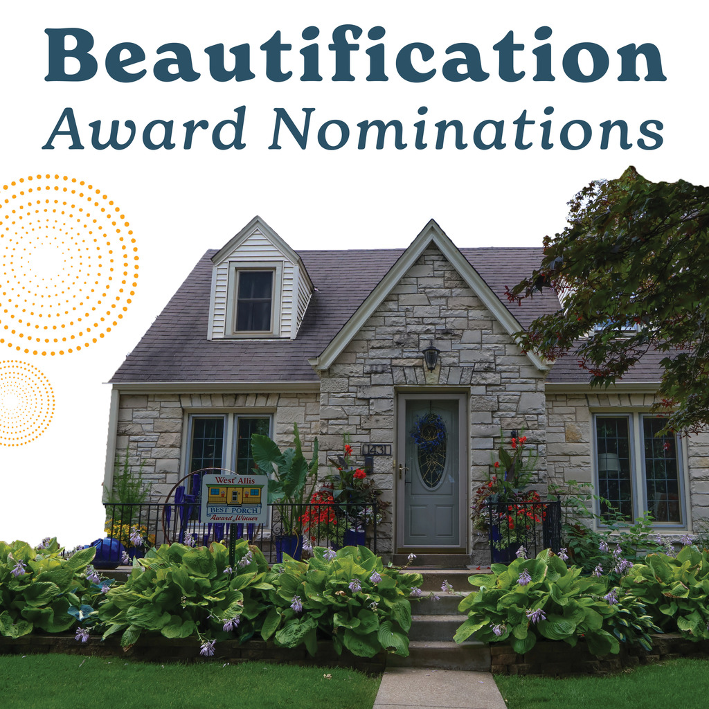 A 2025 Beautification Award winning home with text that reads "Beautification Award Nominations"