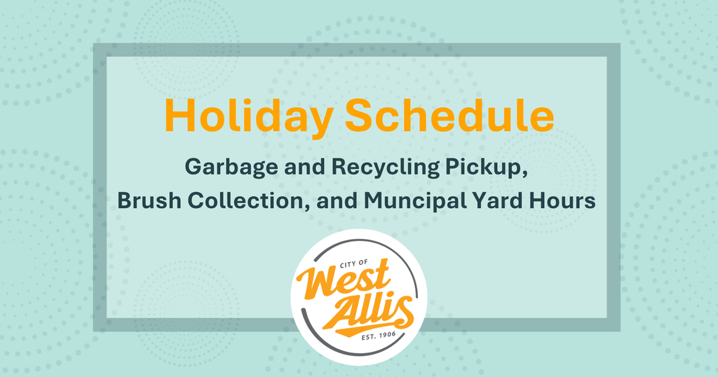 Holiday Schedule for Garbage Pickup image