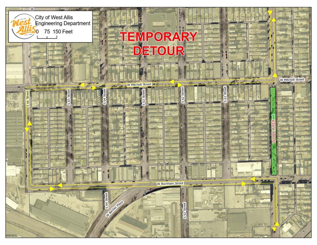60th street detour map