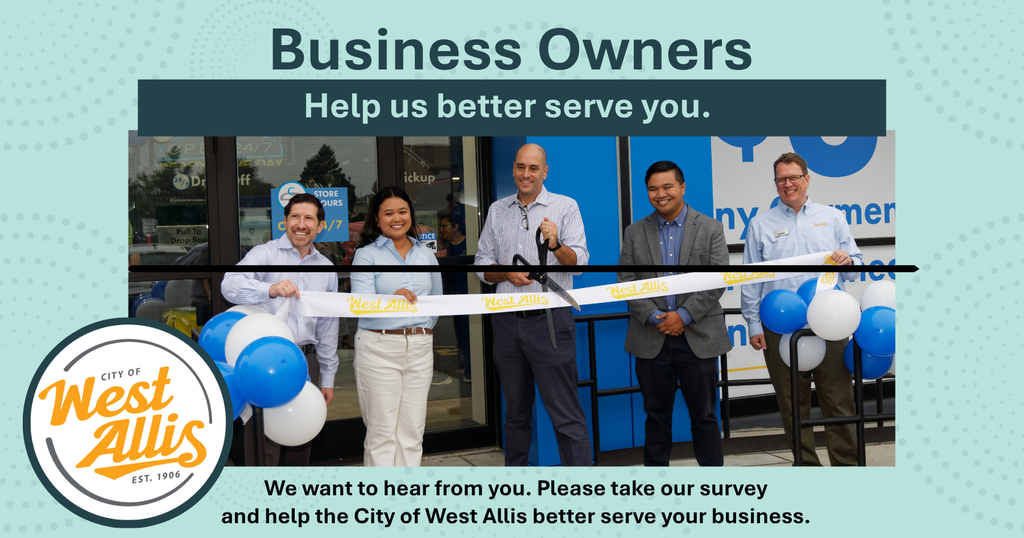 ribbon cutting business opening in West Allis