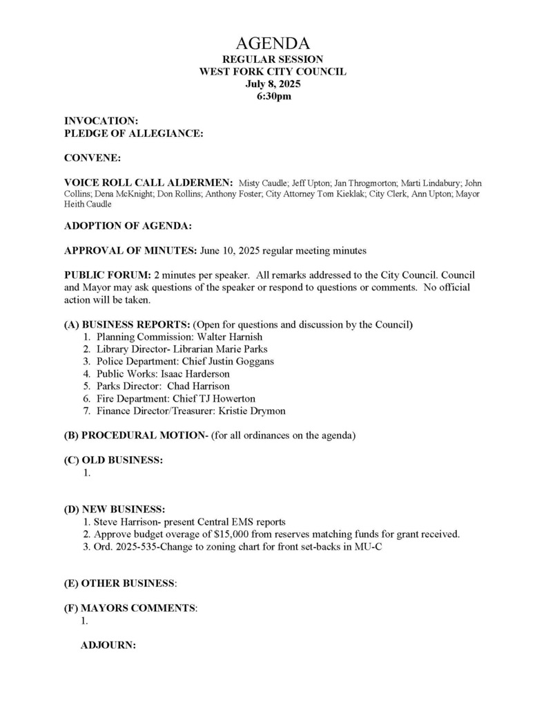 Agenda
