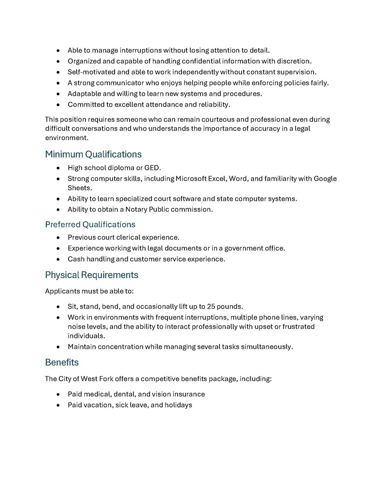 job description