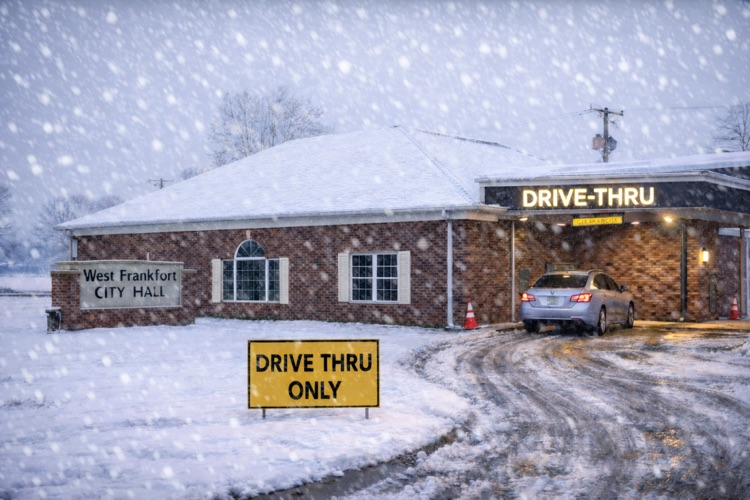 City Hall drive thru only 