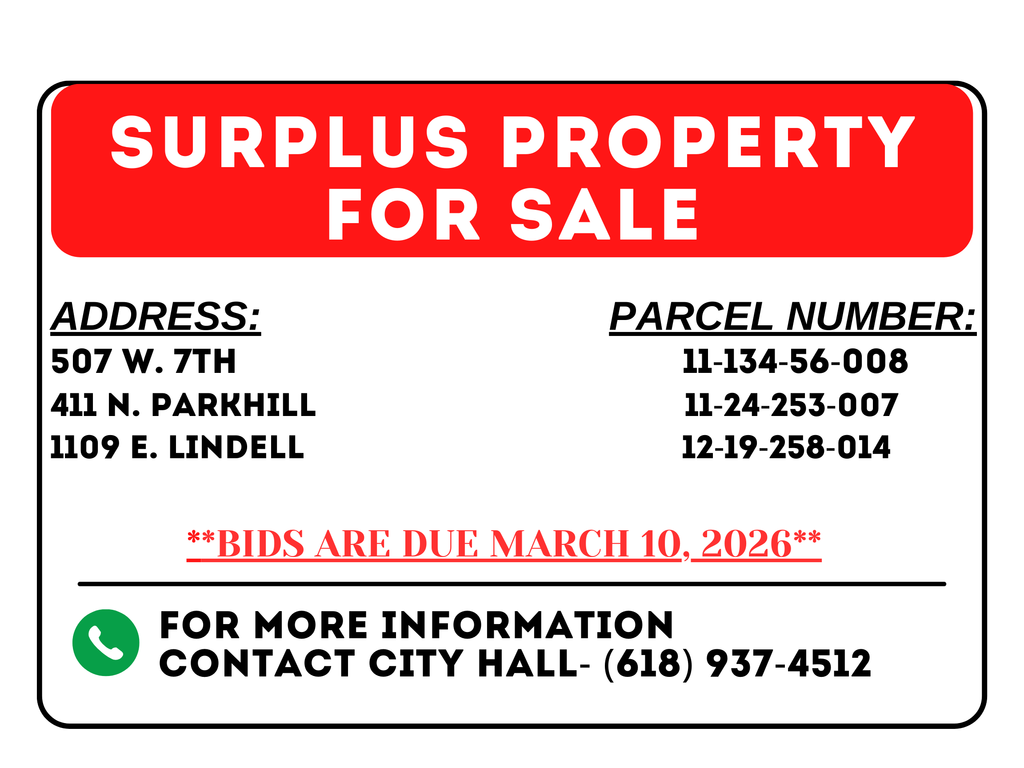 March 10, 2026  Surplus Property for Sale 