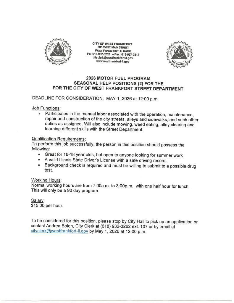 MFT seasonal help 2026