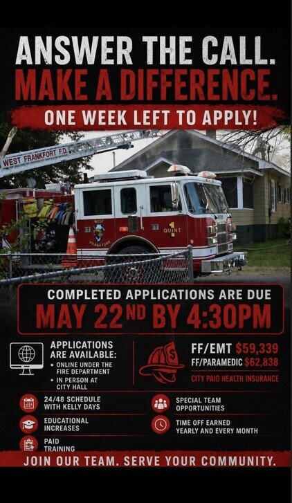 FIRE DEPARTMENT HIRING FLYER