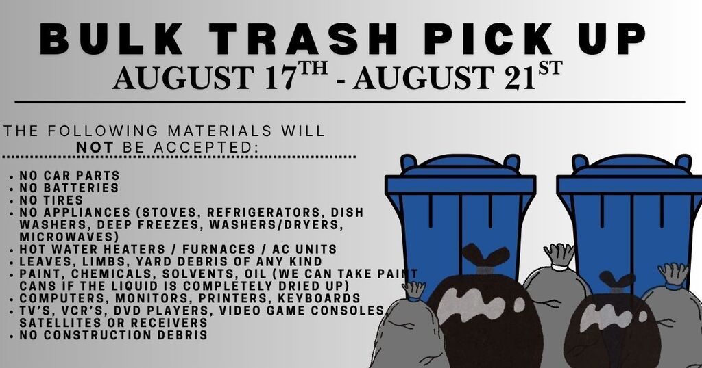 BULK TRASH AUGUST