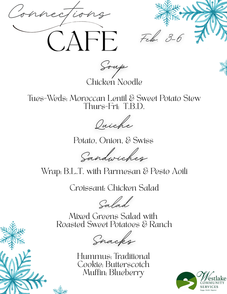 Connections Cafe Menu