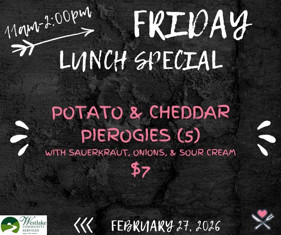 Friday Lunch Special Pierogies