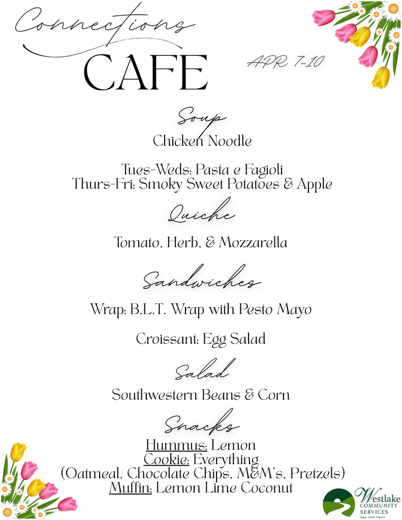 Connections Cafe Menu