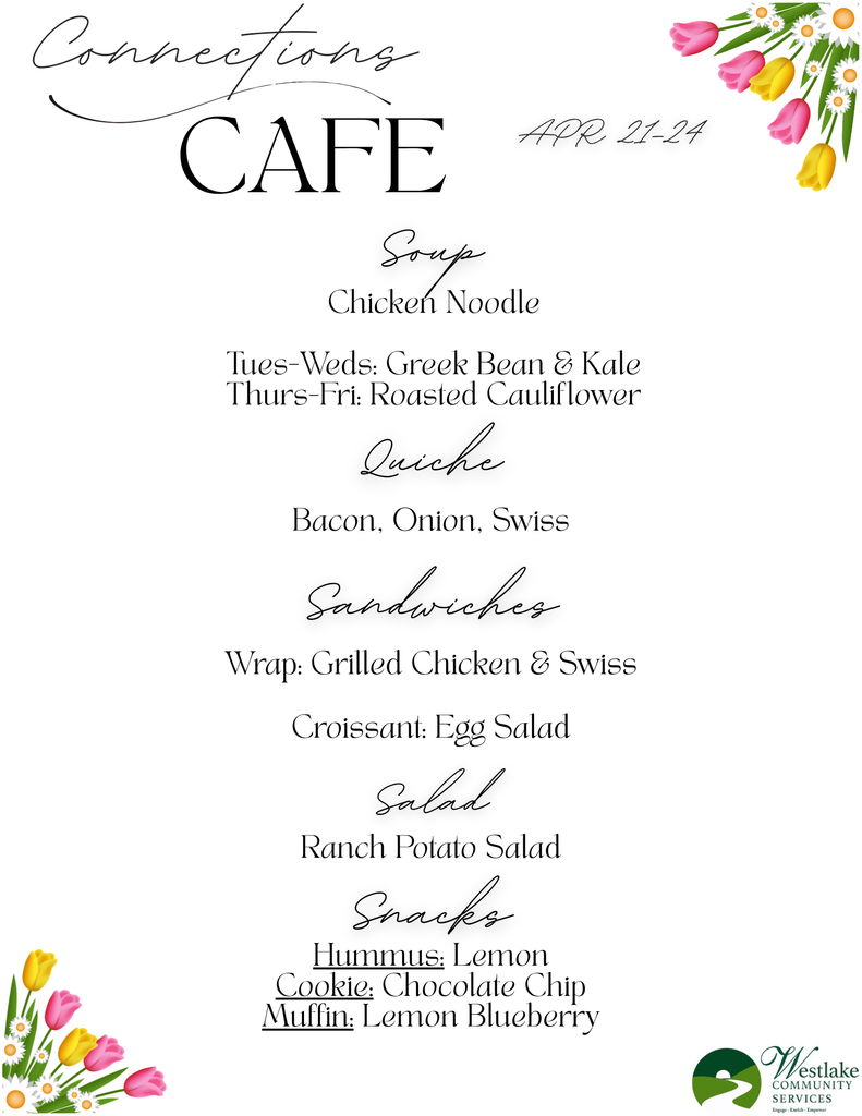 Cafe Menu April 21-24