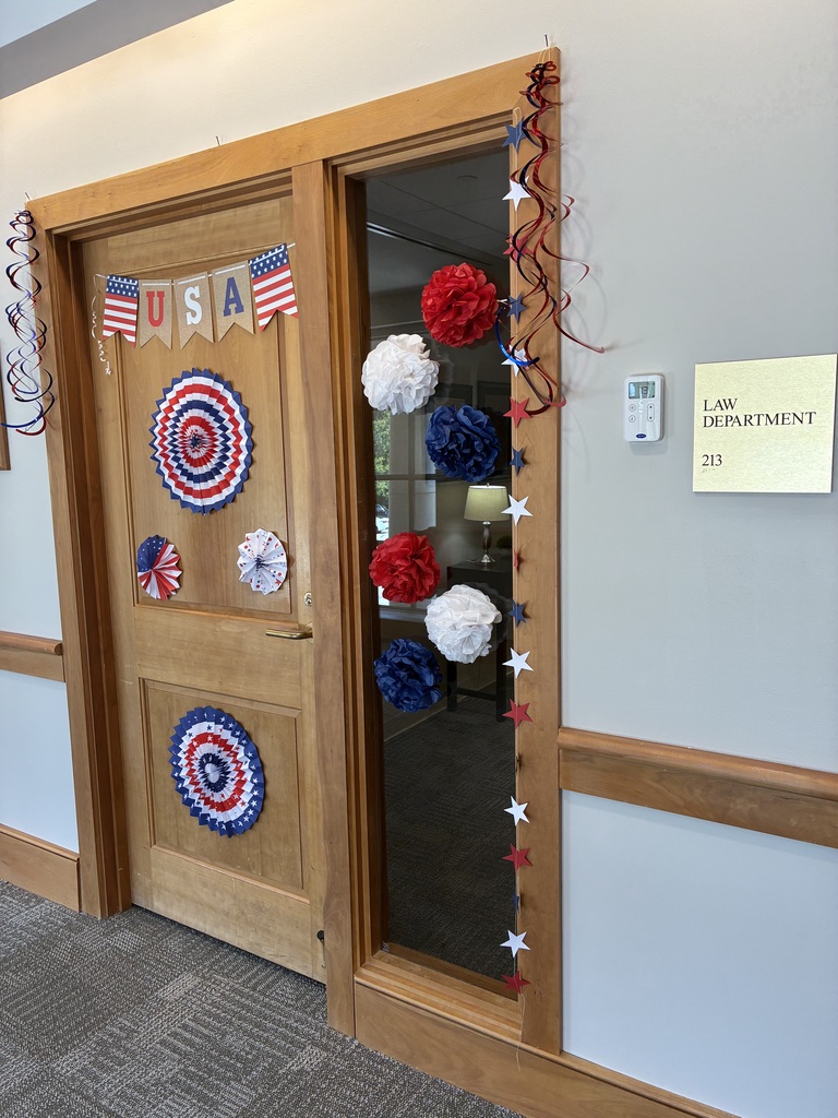 Law Office Door with decorations