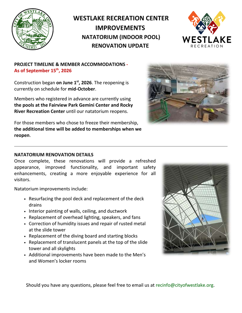 Natatorium Update