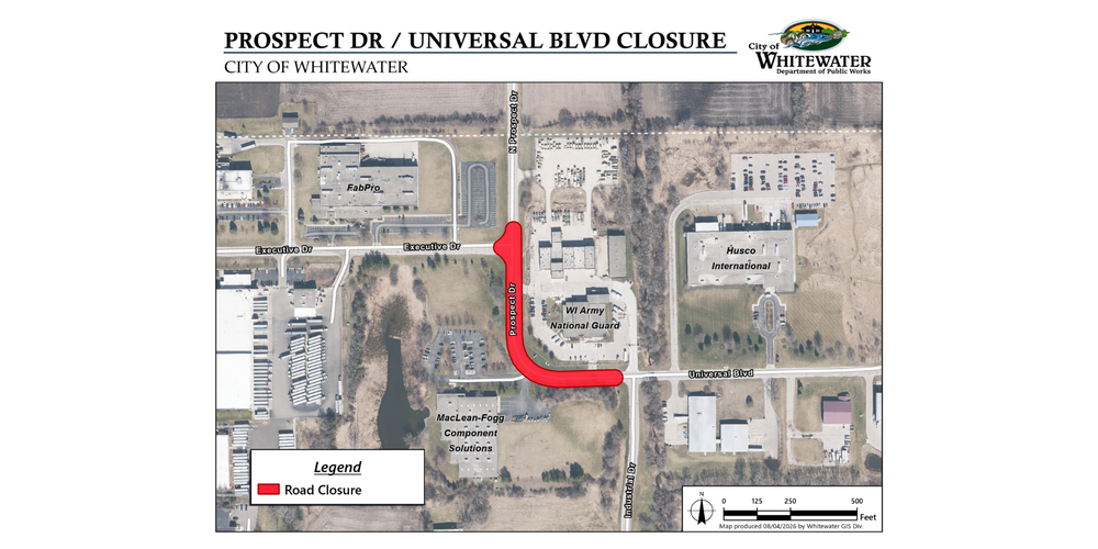 Road Closure of Universal Blvd-Prospect Drive